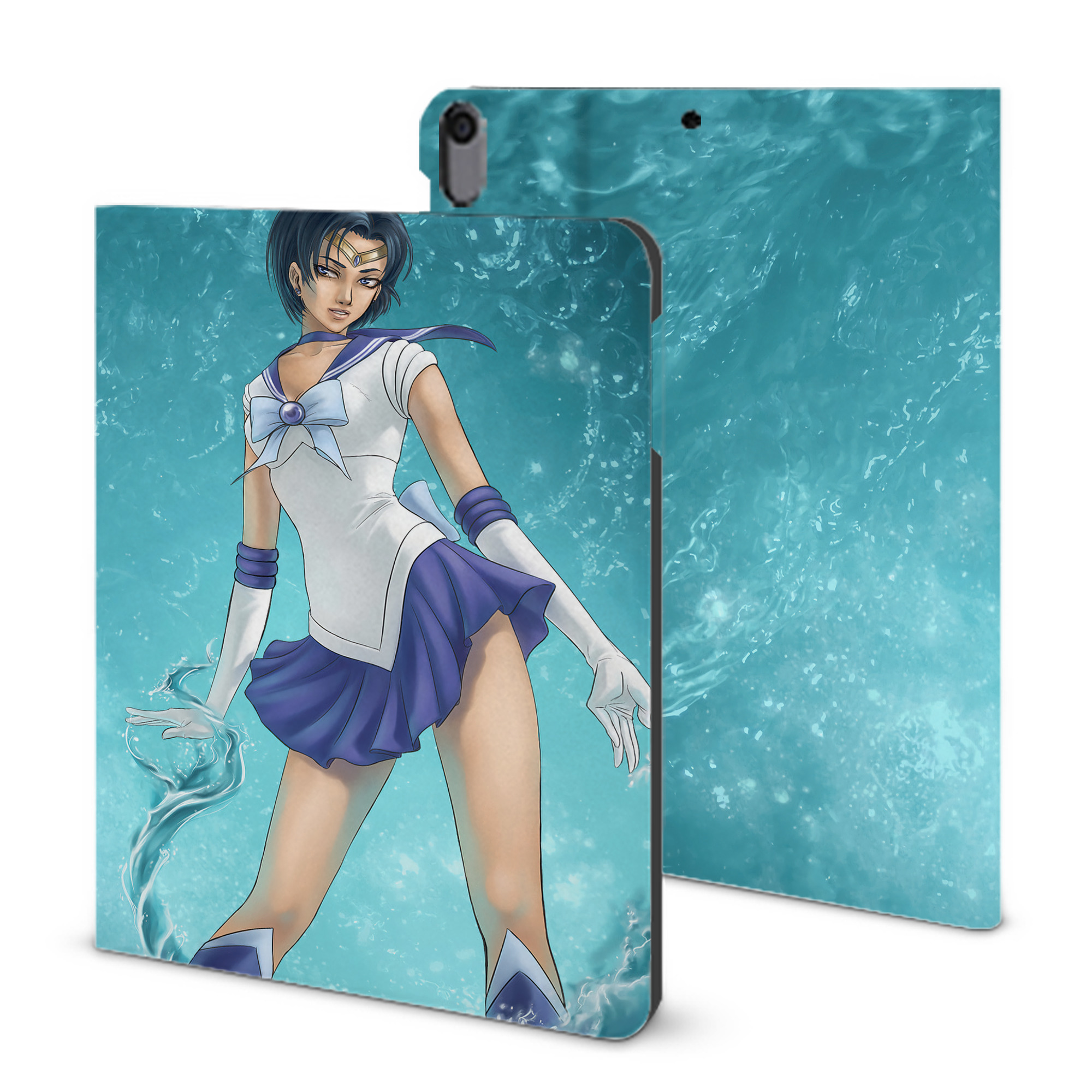 （画像用） 美少女戦士セーラームーン Sailor Moon IPad ケース ブック型 PUレザー TPU 耐衝撃 軽量 薄型 ペン収納なし 全面保護 IPad 各モデル対応